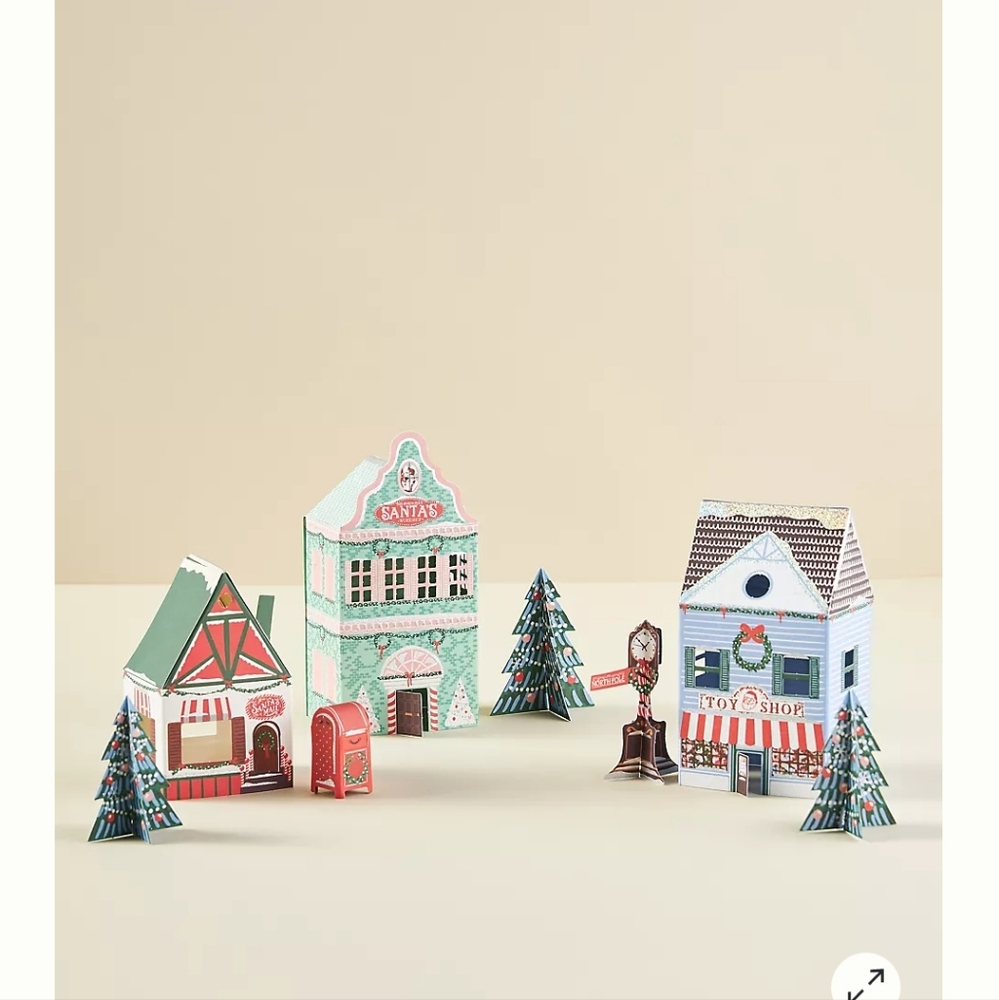 NWT Paper Source North Pole Village Crafting Kit House